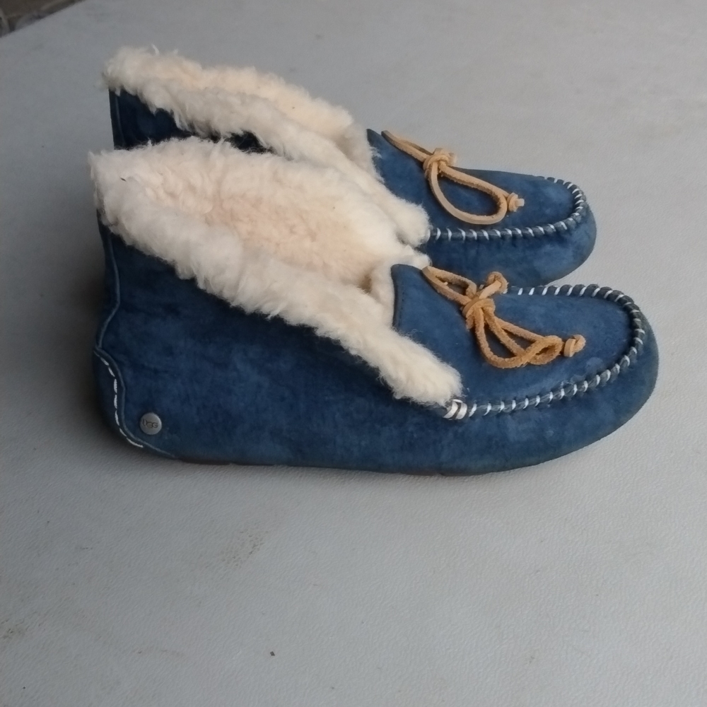 UGG Women's ALENA Faux Fur Cuff Slippers.